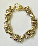 Load image into Gallery viewer, 2 Toned Cable Link Bracelet
