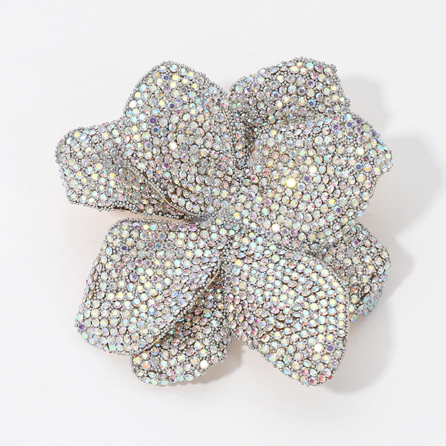 Crystal Flower Brooch