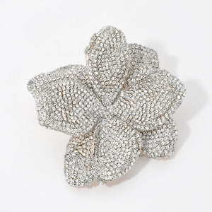 Crystal Flower Brooch