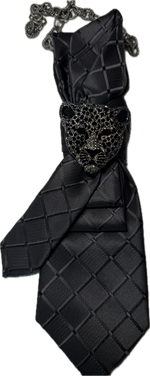 Load image into Gallery viewer, Black Panther Necktie Necklace
