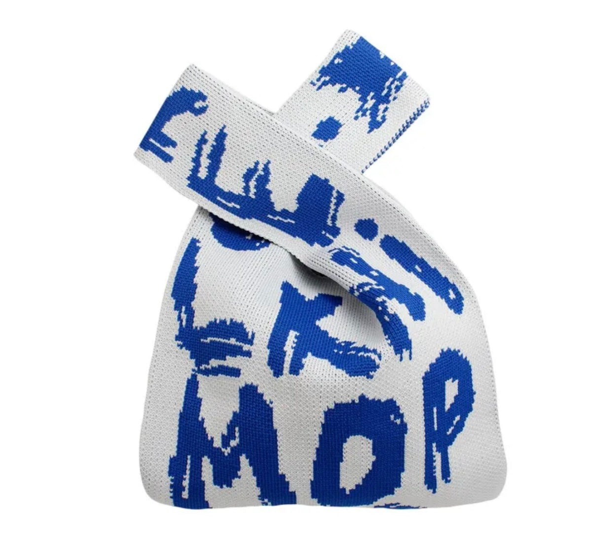 Graffiti Knit Top Handle Handbag/Wristlet/Purse