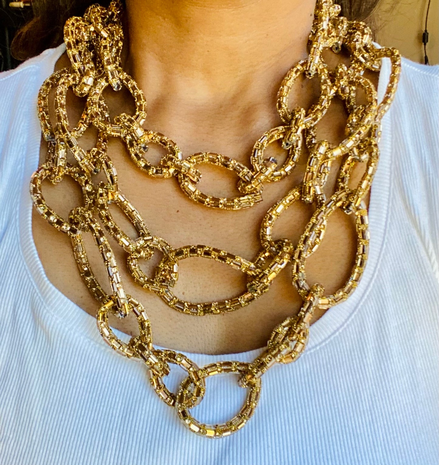 Bronze Multi-Layered Fashion Necklace