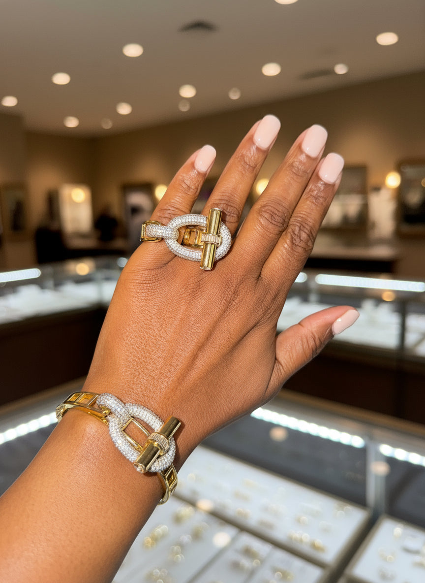 Buckle Bangle/Ring Set