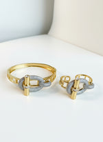 Load image into Gallery viewer, Buckle Bangle/Ring Set
