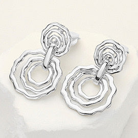 Geometric Dangle Clip On Earrings