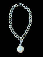 Load image into Gallery viewer, Ladies&#39; Chain Link Clover Pendant Necklace Set

