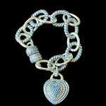 Load image into Gallery viewer, Chunky Chain Heart Magnetic Bracelet
