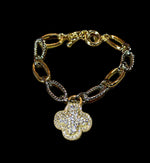 Load image into Gallery viewer, Ladies' Chain Link Clover Bracelet

