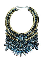 Load image into Gallery viewer, Crystal Bib Statement Necklace
