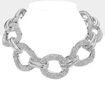 Load image into Gallery viewer, Ladies&#39; Rhinestone Studded Chain Link Necklace
