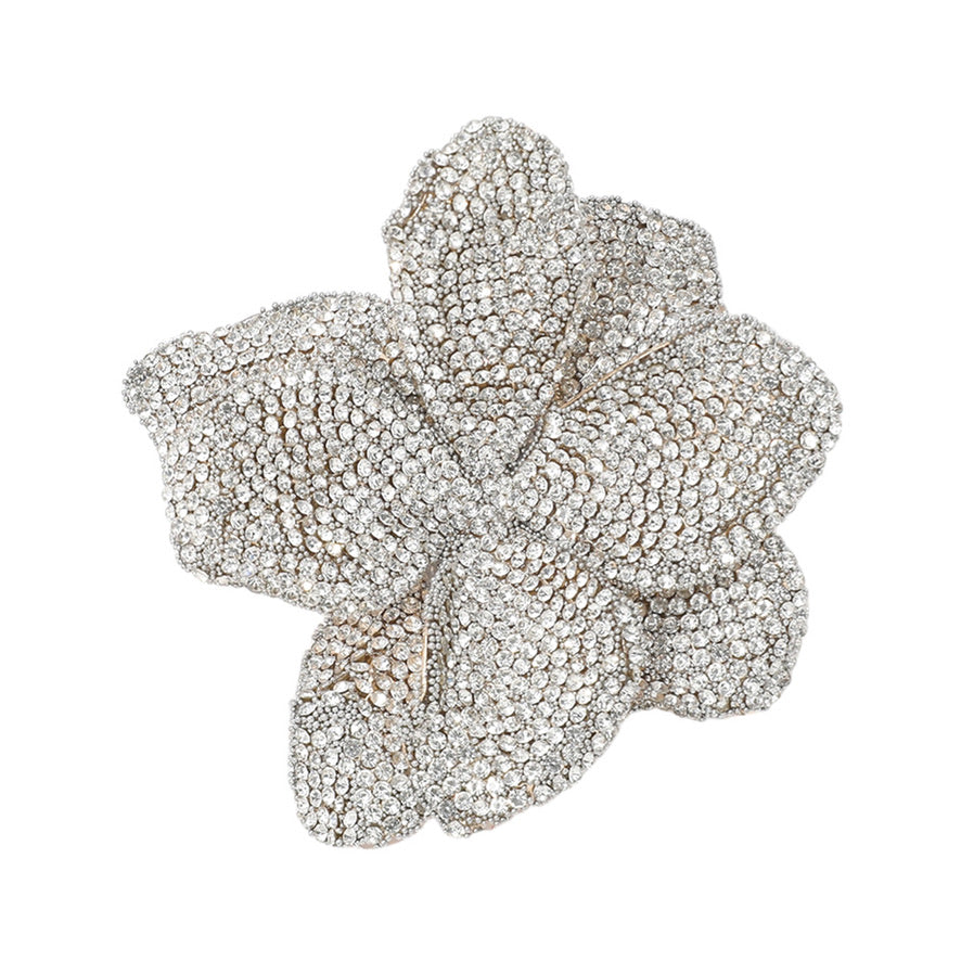 Crystal Flower Brooch