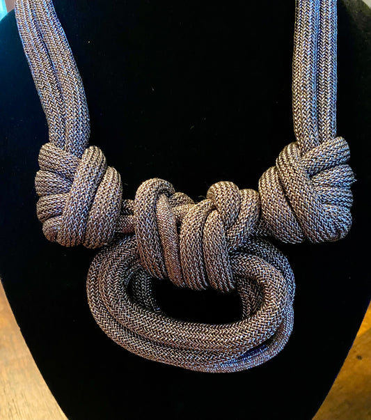 Ladies Fabric Knotted Necklace