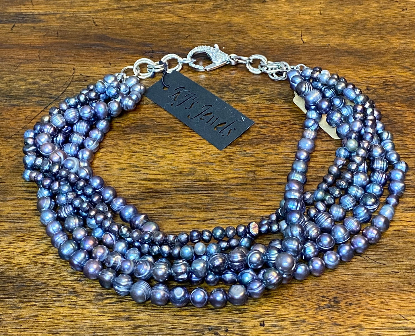 Multi-Strand Freshwater Peacock Pearl Necklace
