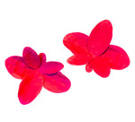 Load image into Gallery viewer, Red Flower Petal Earrings
