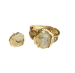 Load image into Gallery viewer, Gold Gemstone Look Bracelet and Ring Set
