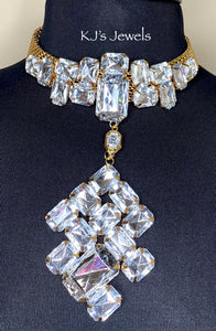 Ladies' Crystal Pendant Choker