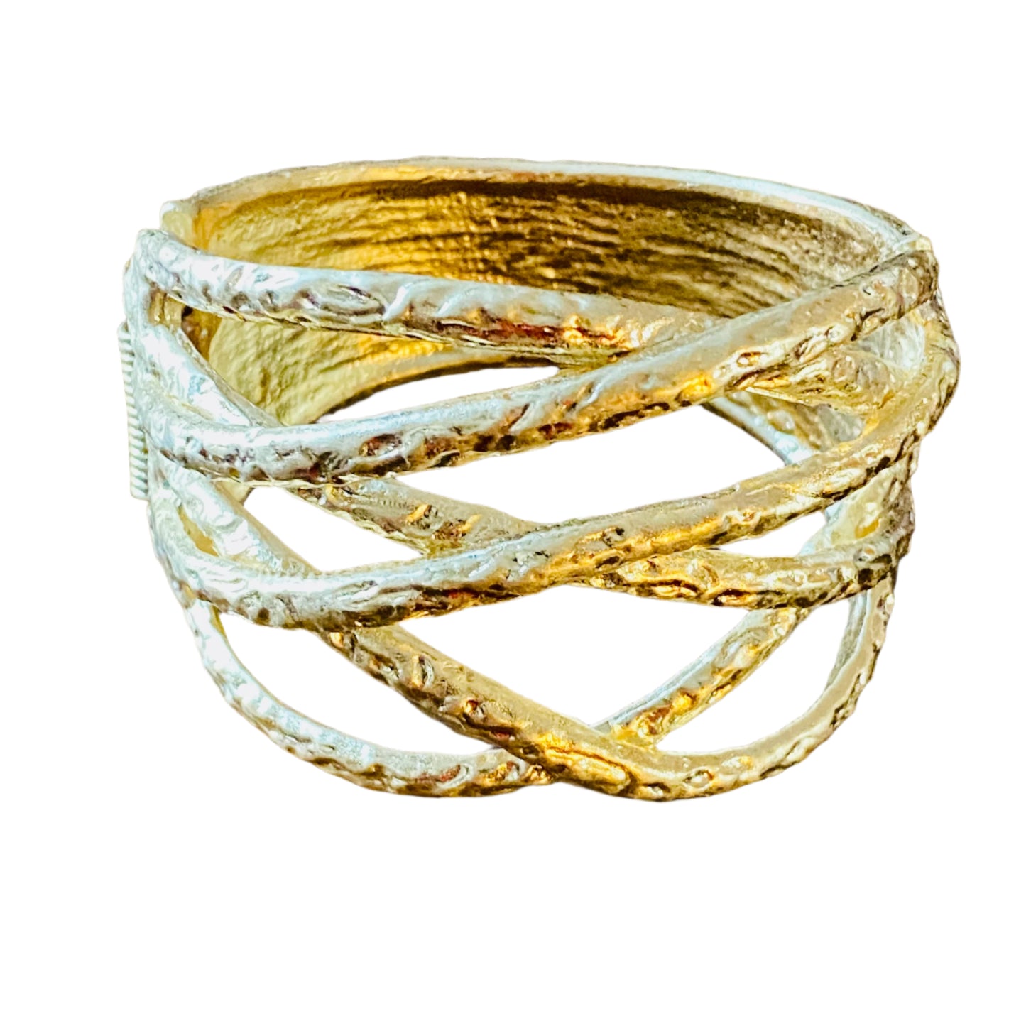 Ladies' Hammered Coil Bracelet Cuff