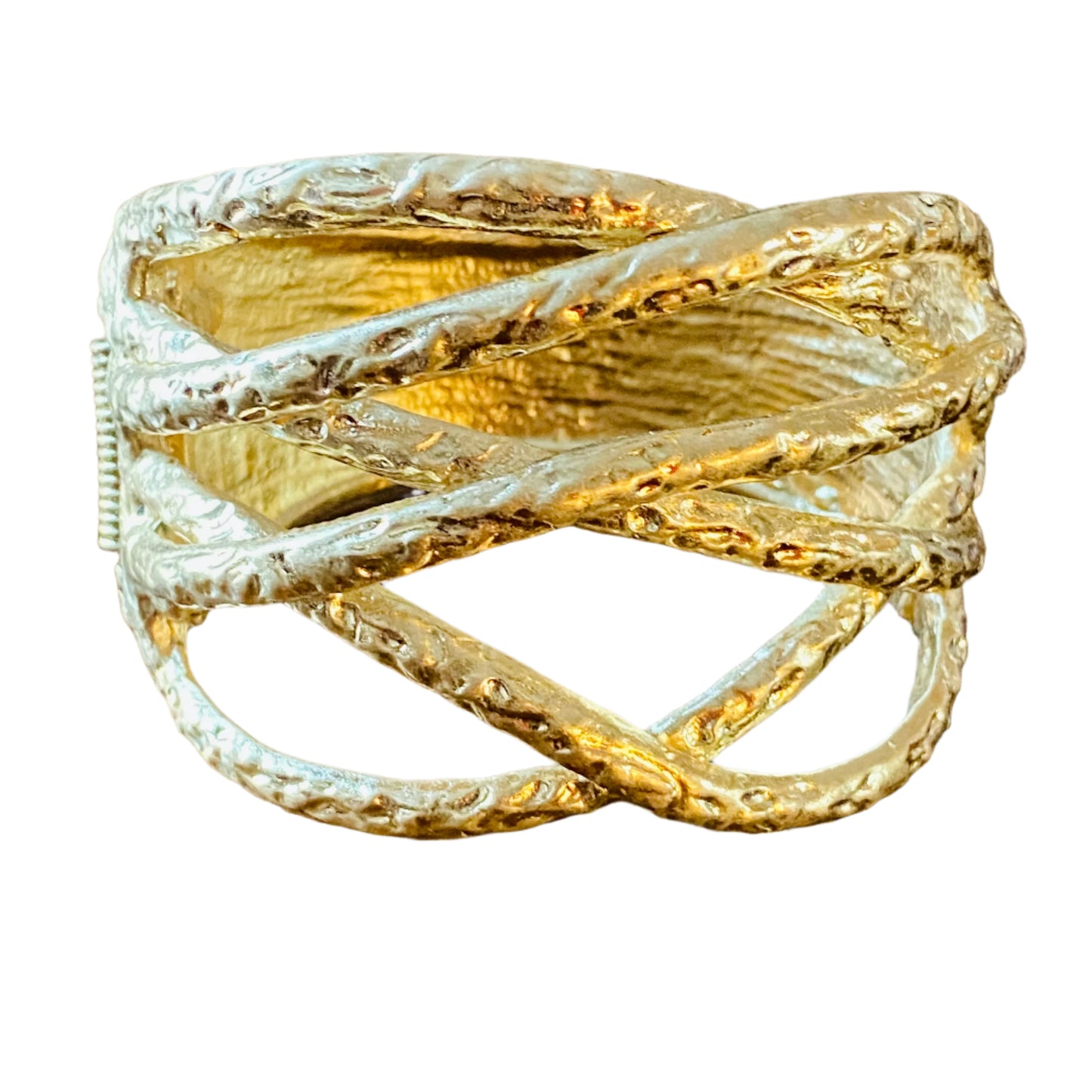 Ladies' Hammered Coil Bracelet Cuff