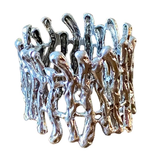 Hammered Twig Textured Cuff