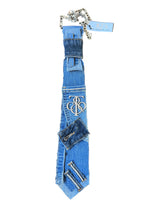 Load image into Gallery viewer, Blue denim Embellished Tie 
