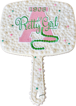 Load image into Gallery viewer, Handheld  Embellished Sorority Mirror
