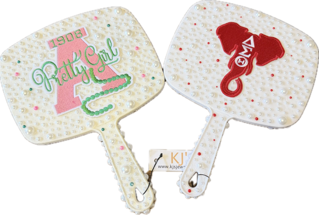 Handheld  Embellished Sorority Mirror