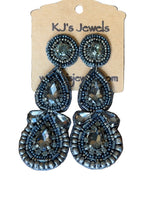 Load image into Gallery viewer, Pair of beaded earrings on a KJ&#39;s Jewels card 
