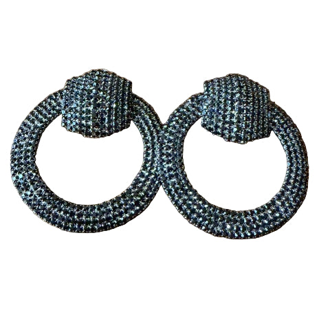 Ladies' Statement Door Knocker Embellished Earrings