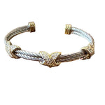 Load image into Gallery viewer, Gold and silver cable style bracelet 
