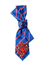 Load image into Gallery viewer, Red and Blue Necktie Necklace
