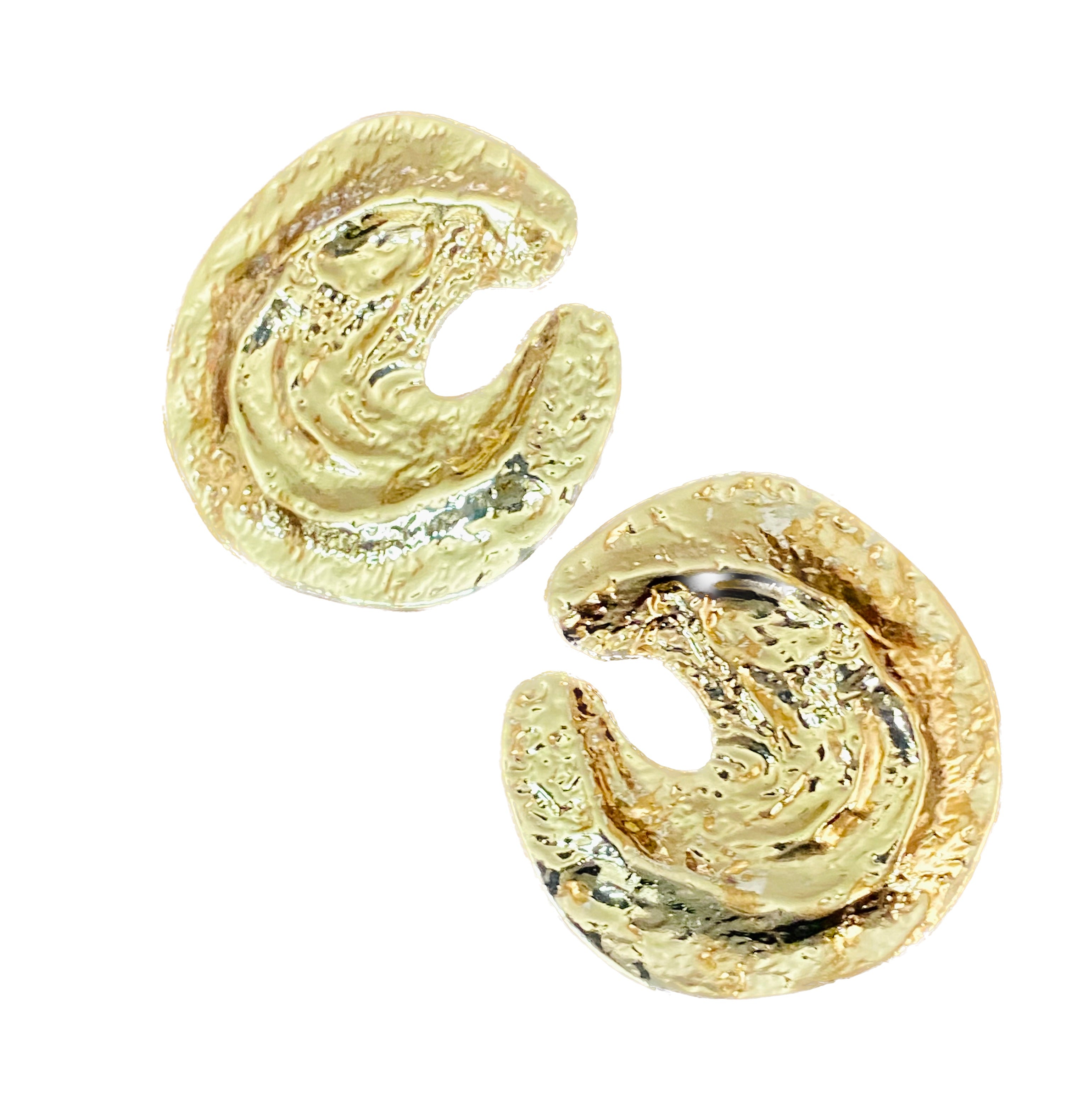 Large Geometric/Irregular Textured Earrings