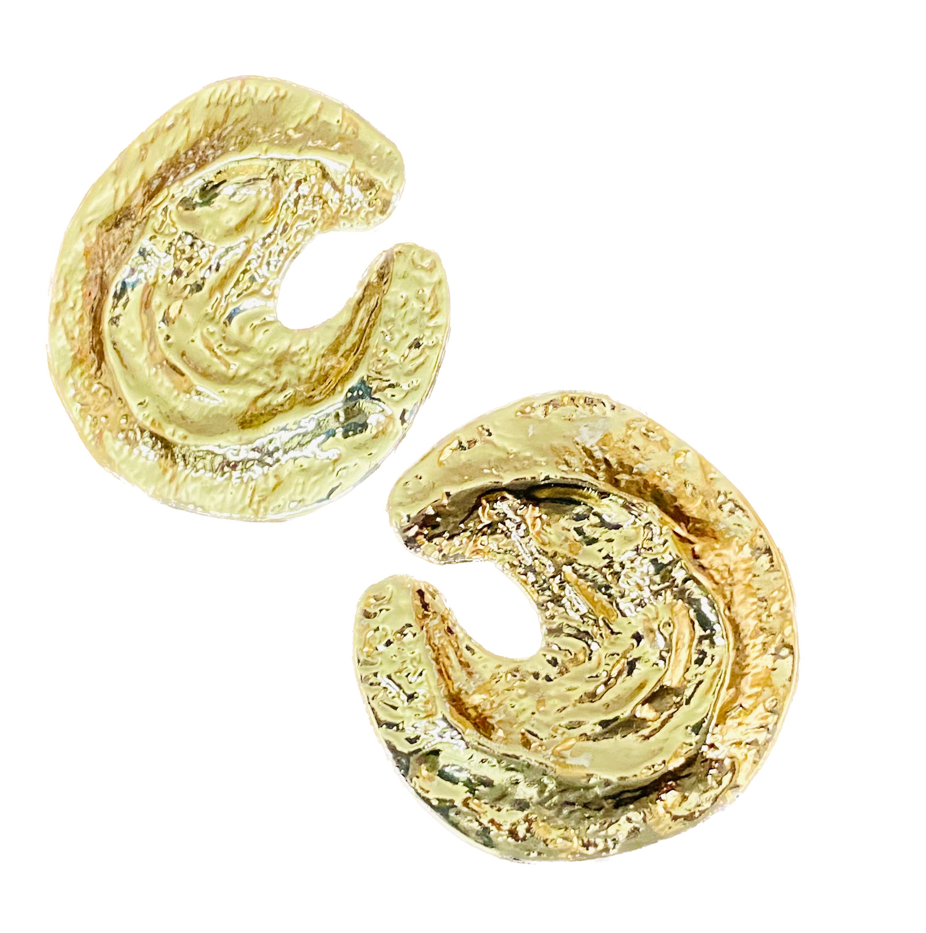 Large Geometric/Irregular Textured Earrings