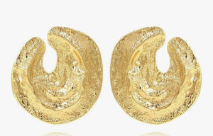 Large Geometric/Irregular Textured Earrings