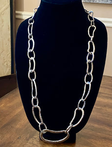 Long Irregular Chain Link Necklace