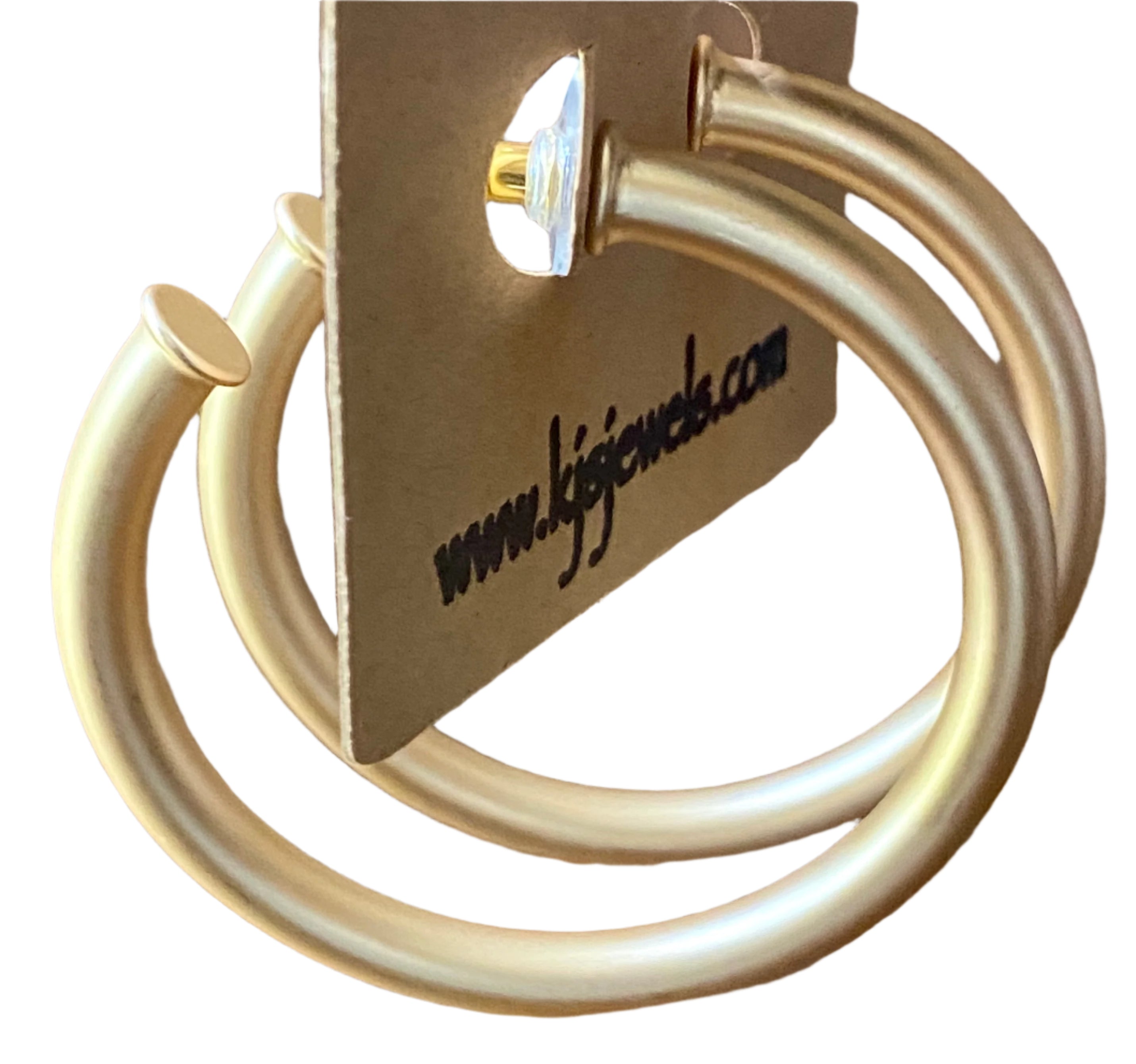 Matte Gold Hoop Earrings