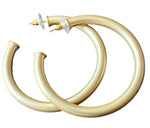 Load image into Gallery viewer, Matte Gold Hoop Earrings
