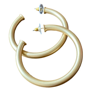 Matte Gold Hoop Earrings