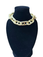 Load image into Gallery viewer, Matte Gold Textured Chain Link Bracelet
