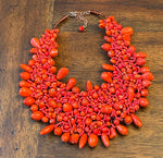 Load image into Gallery viewer, Mixed Bead Statement Bib Necklace
