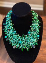 Load image into Gallery viewer, Mixed Bead Statement Bib Necklace
