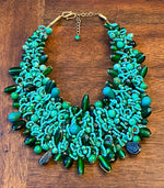 Load image into Gallery viewer, Mixed Bead Statement Bib Necklace
