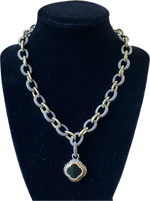 Load image into Gallery viewer, Ladies&#39; Chain Link Clover Pendant Necklace Set

