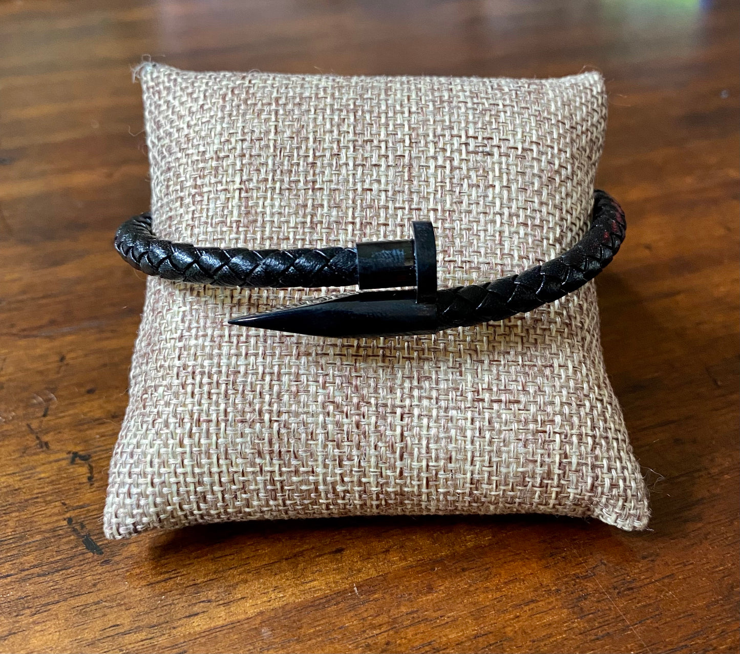 Leather Nail Head Bracelet