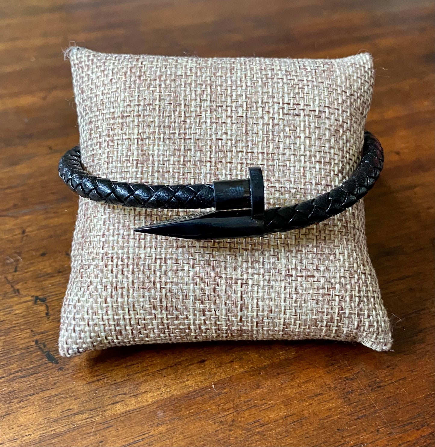 Leather Nail Head Bracelet