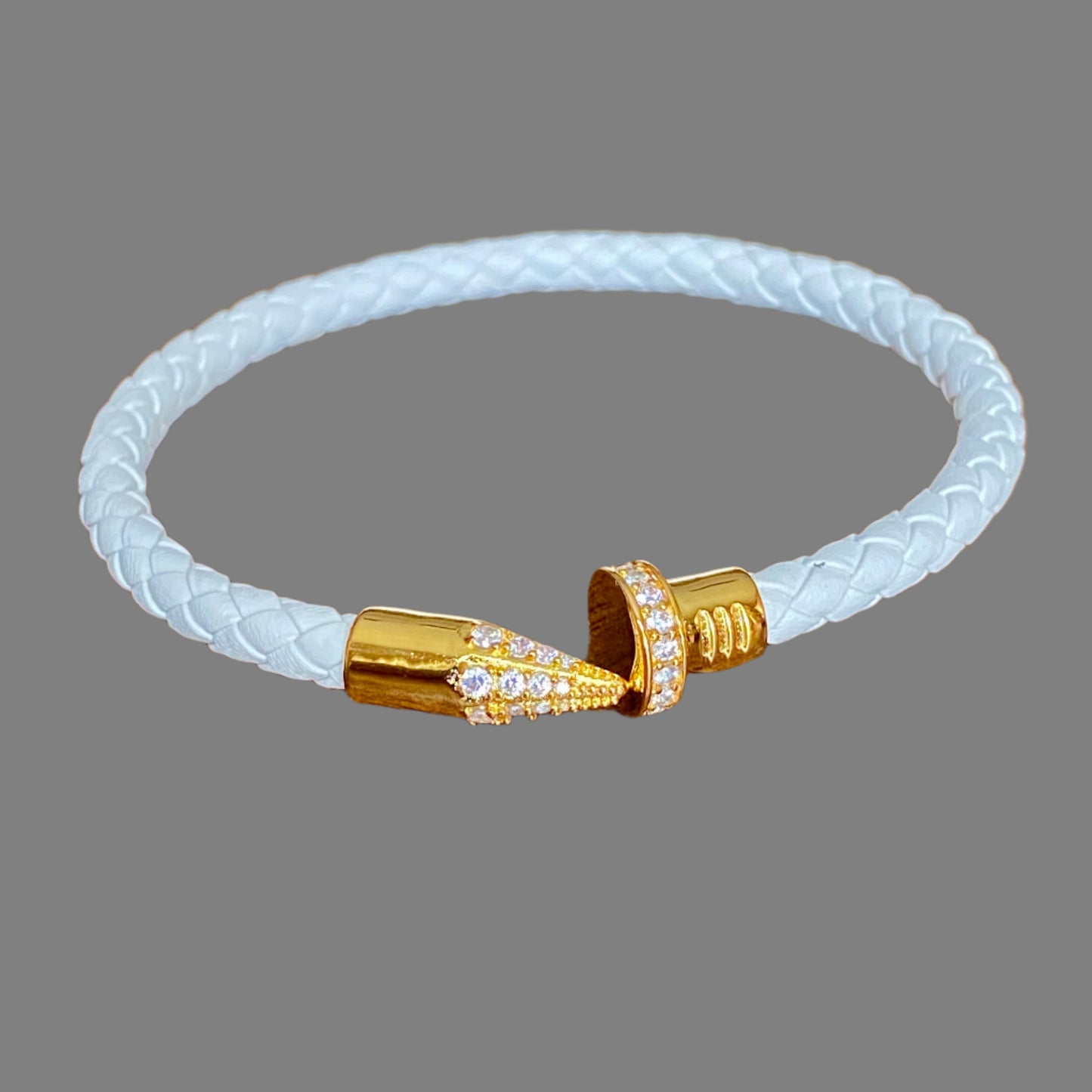 PU Braided Leather Nail Bracelet for Women/Jewelry/Gifts