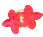 Load image into Gallery viewer, Red Flower Petal Earrings
