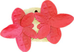 Load image into Gallery viewer, Red Flower Petal Earrings
