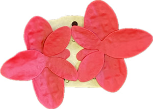 Red Flower Petal Earrings