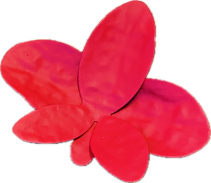 Red Flower Petal Earrings