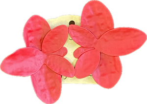 Red Flower Petal Earrings